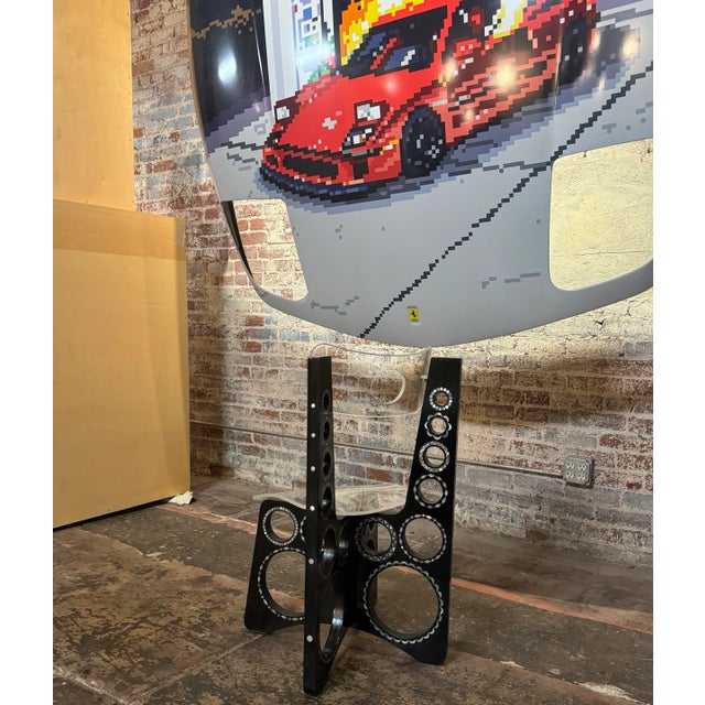 Wood 1990s Mother of Pearl Inlay Modern Design Chair For Sale - Image 7 of 12