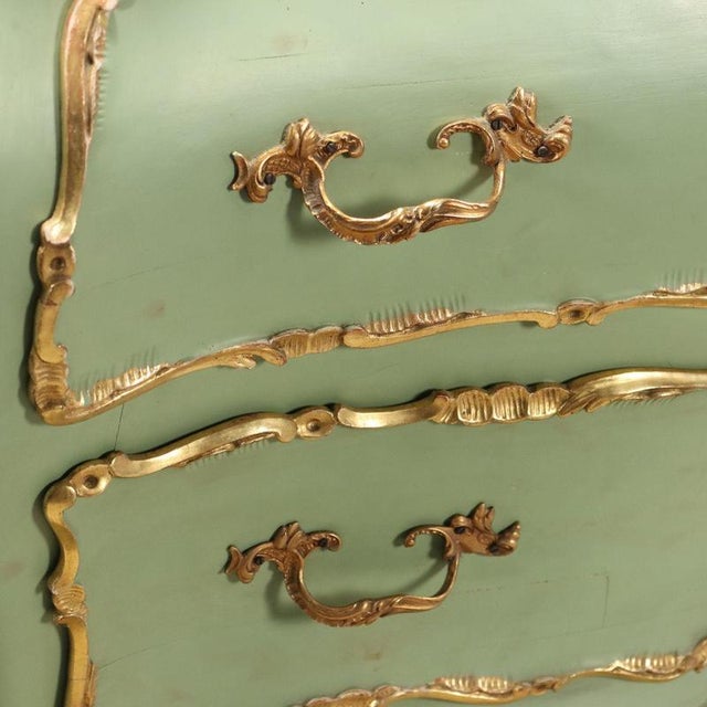 Baroque Style Lacquered and Gilded Chest of Drawers For Sale - Image 5 of 11