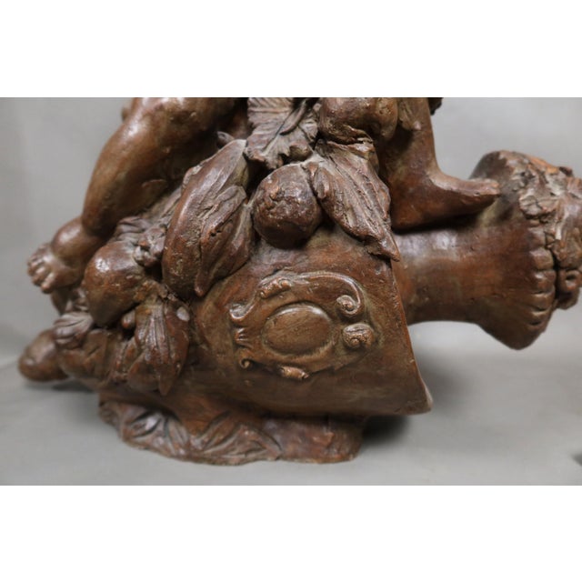 Vintage Terracotta Child on a Jar Sculpture, 1920s For Sale - Image 4 of 13