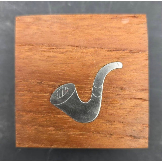 1970s 1960s Dansk Teak Wood & Pewter Match Boxes, Set of 4 For Sale - Image 5 of 12