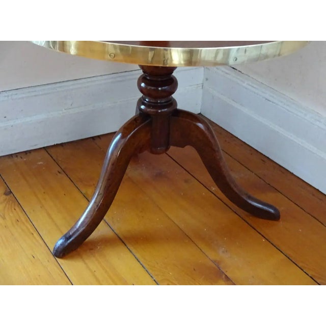 Mid 19th Century Victorian Brass-Mounted Padouk Two-Tier Dumbwaiter For Sale - Image 5 of 10