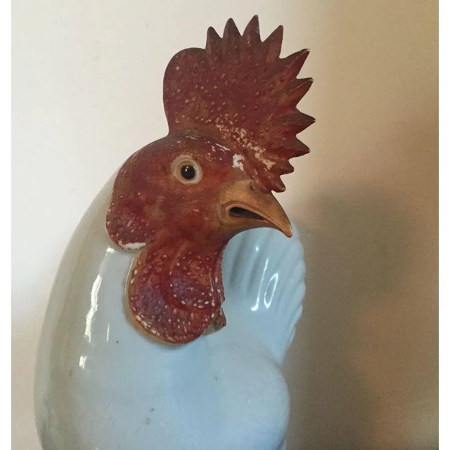 Chinese 18th Century Chinese Porcelain Model of a Rooster, Cockerel or Chicken For Sale - Image 3 of 10