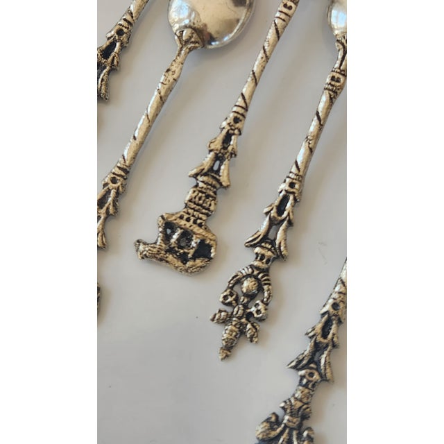 Mid 20th Century Italian Figural Silverplate Demitasse Spoons – Set of 6 For Sale - Image 11 of 15