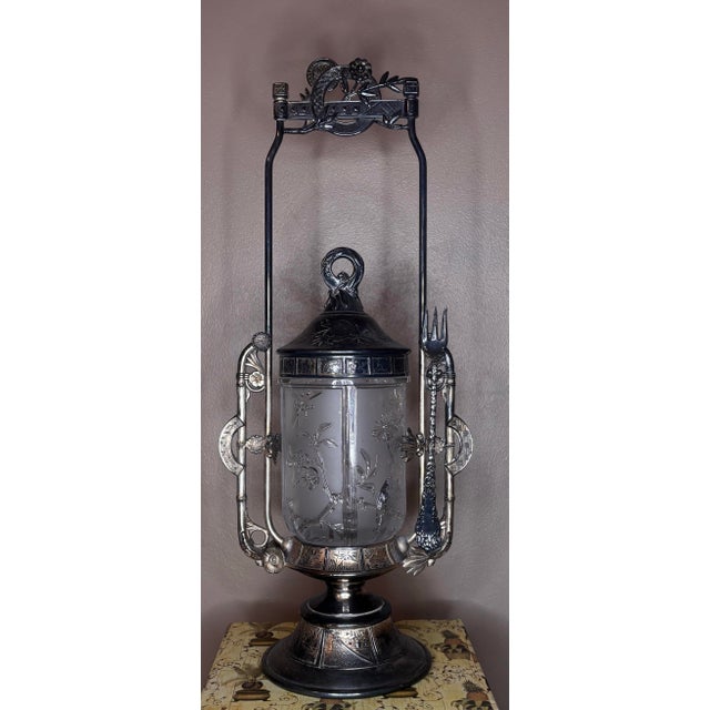 Victorian Antique Reed & Barton Pickle Castor For Sale - Image 3 of 12