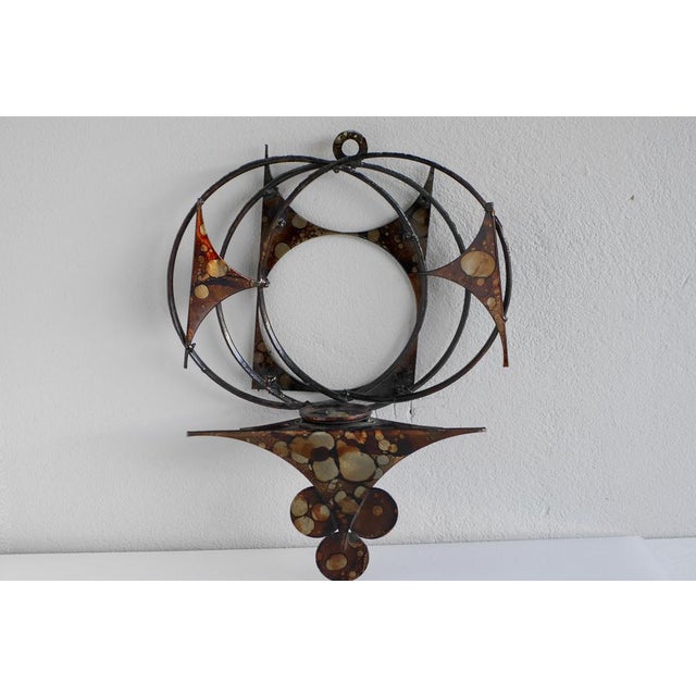 A unique and very special vintage piece of abstract brutal metal art from 1970s by Henrik Horst, Denmark. This is a very...