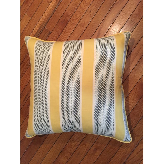 Lemon Stripe W/ Pattern by Duralee- Pillows - a Pair For Sale In New York - Image 6 of 7