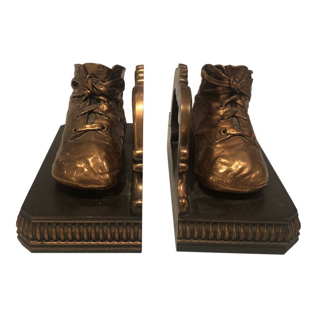 Vintage Bronze Baby Shoe Bookends a Pair Chairish