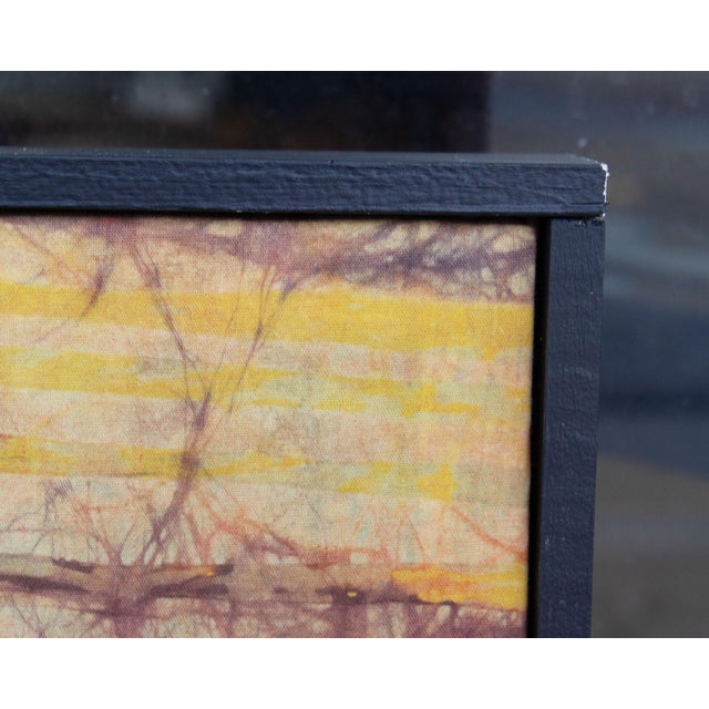 Postmodern Abstract Landscape Batik Signed by Harry Hilson For Sale - Image 3 of 9