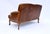Brown Vintage Louis XV Style Leather Loveseat Sofa For Sale - Image 8 of 12