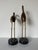 Pair of Life-Size Vintage Brass Crane Sculptures on Black Marble Bases For Sale In Miami - Image 6 of 12