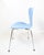 1980s Dining Table Chairs Model 3107 in Light Blue by Arne Jacobsen for Fritz Hansen, 1980s, Set of 5 For Sale - Image 5 of 9