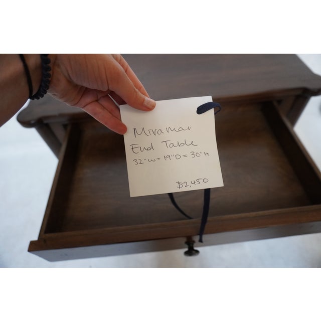 Miramar End Table With Drawer and Rush Shelf From Rooms & Gardens For Sale - Image 17 of 18