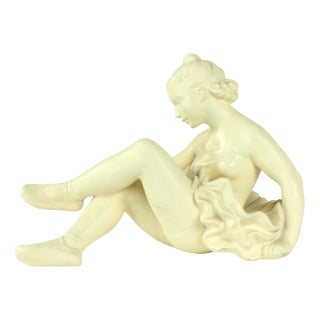Mid-Century Plaster Sculpture of Ballet Dancer from Jihokera, Czechoslovakia, 1960s For Sale