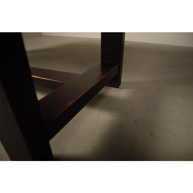 Dark Stained Dining Table by Jean Batenburg for Mi, Belgium, 1969 For Sale - Image 9 of 16
