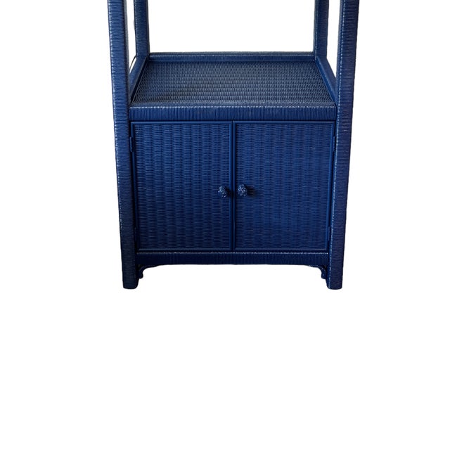 Pair of Henry Link Etageres in Navy For Sale - Image 10 of 10