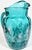 Turquoise Peacock Feathered Pitcher For Sale - Image 6 of 11