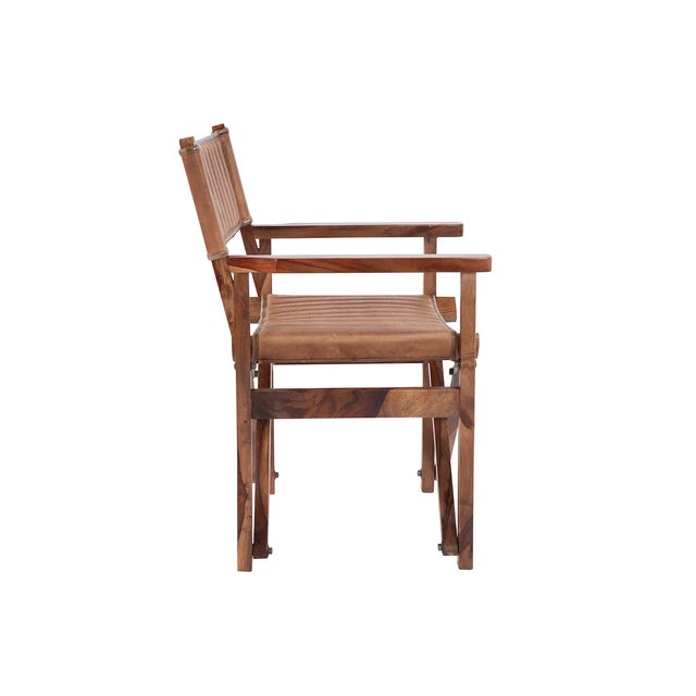 Director's Chair in Leather For Sale In Chicago - Image 6 of 8