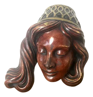German Art Nouveau Wall Hanging Plaque by Achatit, 1950s