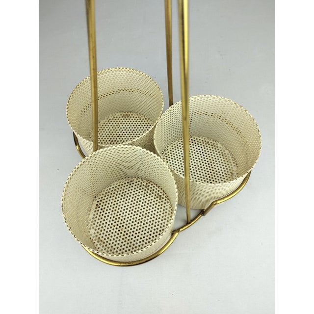 Mid-Century Modern Perforated Metal Bottle Holder, 1950s For Sale - Image 4 of 9