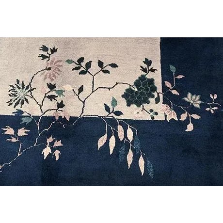 1920s Gray Solid Open Fiel Antique Chinese Peking Carpet 9'2" X 11'10" Knotted Wool Rug For Sale - Image 12 of 12