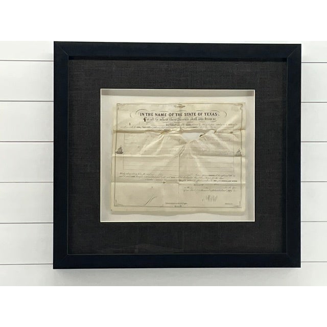 Mid 19th Century Antique Texas Land Grant 1853 For Sale - Image 5 of 6