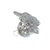 Bochic "Orient" Vintage Panthere Emerald & Sapphire Ring Set 18K White Gold & Silver For Sale In New York - Image 6 of 10