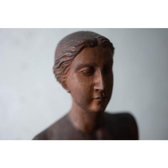 Carved Wood Venus, Mid 20th Century For Sale - Image 9 of 18