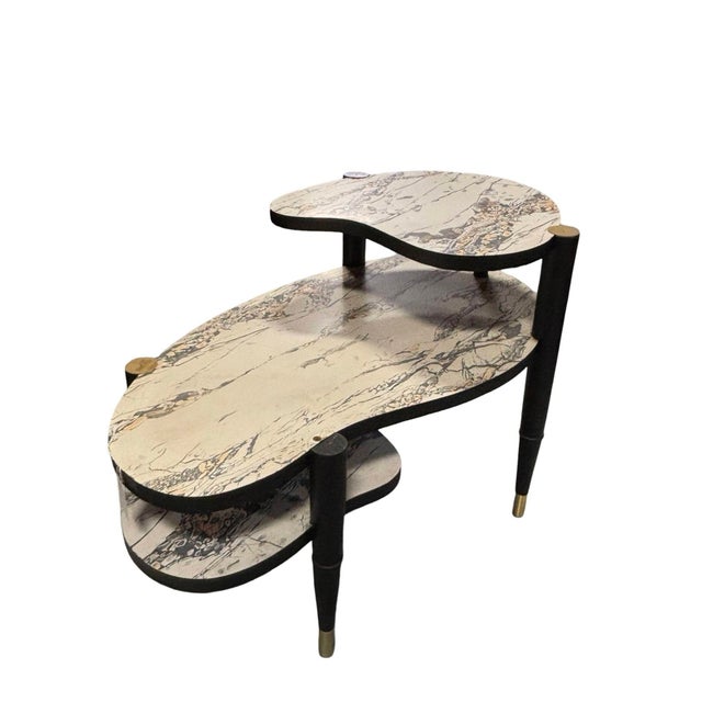 Brown 1950s Mid-Century Modern Style Biomorphic Side Table With Formica Top For Sale - Image 8 of 8