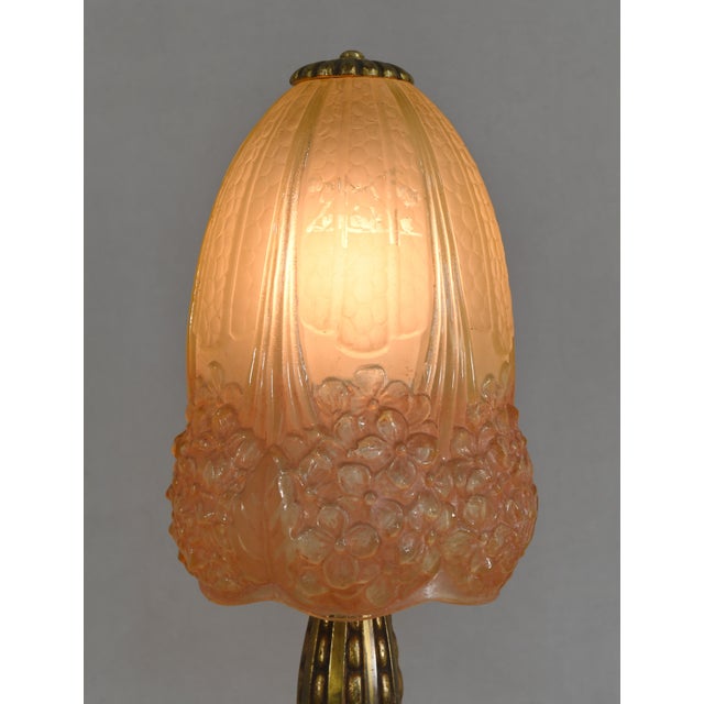 French Art Deco Lamp by Hettier Et Vincent & Muller Freres - 1920s France For Sale - Image 6 of 14