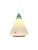 1970s Vintage Cone Pyramid Table Lamp in White and Blue Murano Glass by Giusto Toso for Leucos, 1970s For Sale - Image 5 of 12