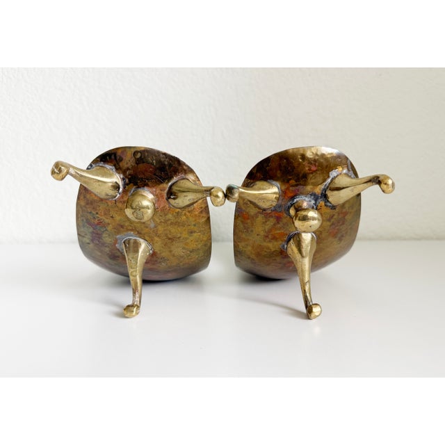 1950s Carl Auböck Style Brass Scoop Candle Holders - A Pair For Sale - Image 14 of 14