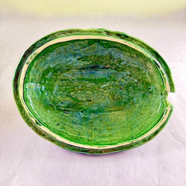 Rustic Portuguese Majolica Cabbage Leaf Tureen, Circa 1930s For Sale - Image 15 of 18