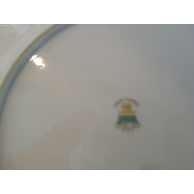 Vintage Matched Victorian Design Floral Porcelain Dinner Plates, Set of 6 For Sale - Image 10 of 11