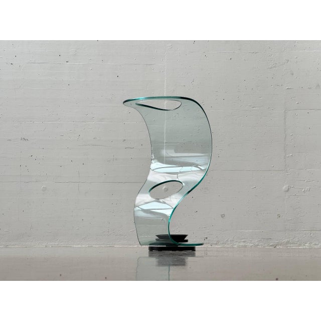 Glass Cobra Umbrella Stand by Elio Vigna for Fiam Italia, 1980s For Sale - Image 6 of 16