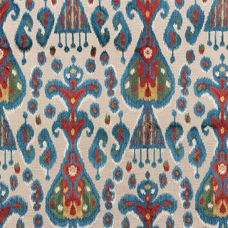 Sample - Schumacher Tabriz Ikat Velvet Fabric in Multi For Sale