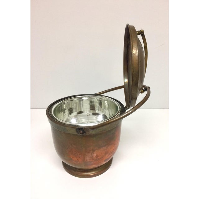 Copper Early 20th Century Antique Copper Poole Silver Company Ice Bucket For Sale - Image 8 of 12