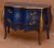 French Louis XV Antique Style Blue With Gold Commode For Sale - Image 3 of 6