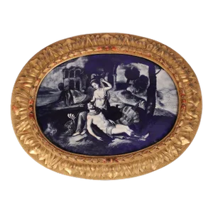 Antique Limoges Enamel on Copper Plaque