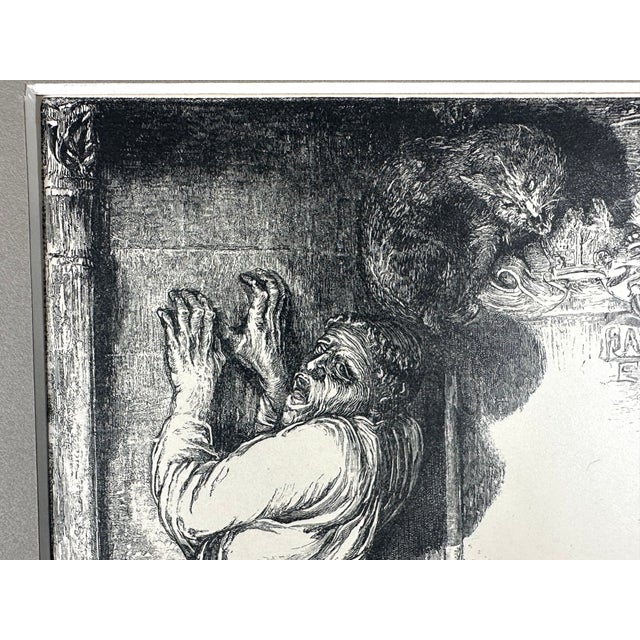 Antique Fine Art Print for your consideration. The matted print measures approx. 9 inches X 12 inches. The print measures...
