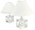Crystal Cubic Table Lamps from Royal Leerdam, 1970s, Set of 2 For Sale
