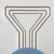 Mid-Century Modern 1950s Martini Chairs With Blue Velvet Seats and Sculptural Metal Frames — A Pair For Sale - Image 3 of 8