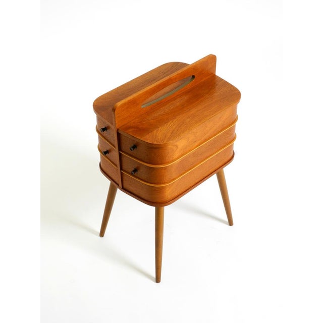 Mid-Century Modern Teak Sewing Box with Hinged Compartments, 1950s For Sale - Image 9 of 18
