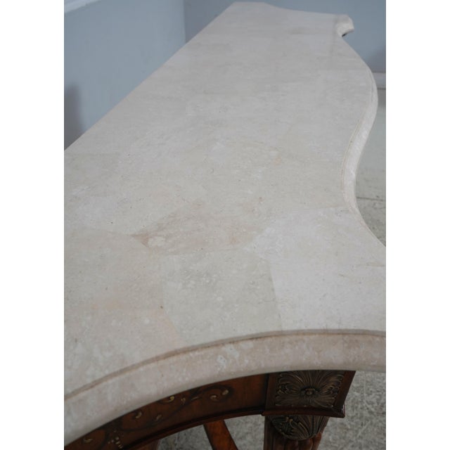 Maitland - Smith Maitland Smith Regency Style Marble Top Console Table For Sale - Image 4 of 17