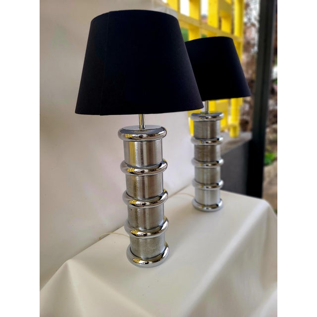 Mid-Century Modern Karl Springer Mutual Sunset Lamps For Sale - Image 3 of 10