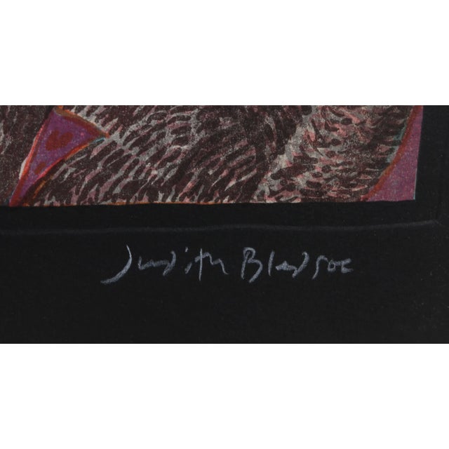 In this unique six-paneled composition, Judith Bledsoe renders scenes of cats within a large city, either wandering down...