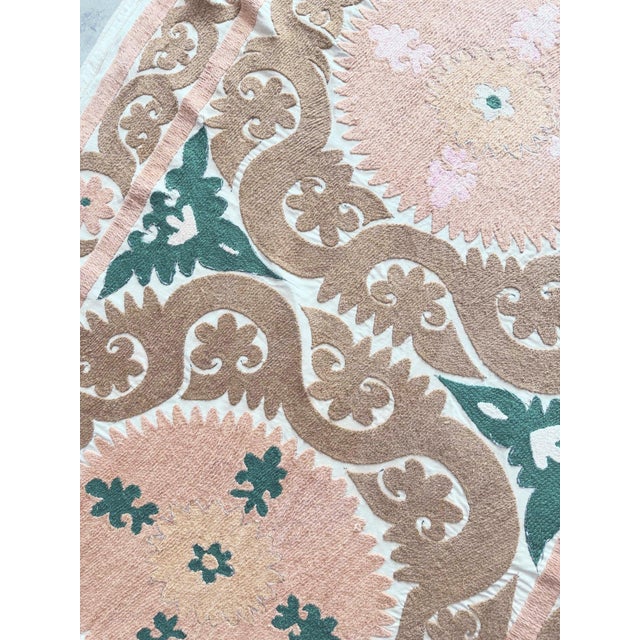 Asian Suzani Tablecloth - Vintage Textile For Sale In New York - Image 6 of 8