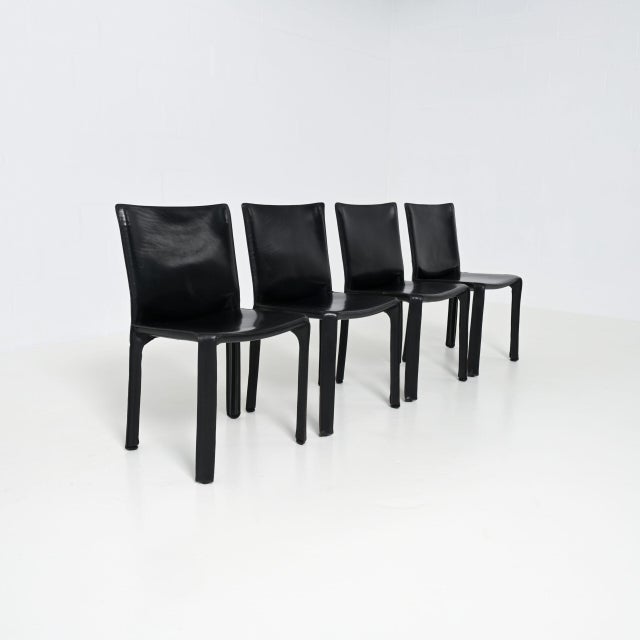 1970s Cab Chairs by Mario Bellini for Cassina, 1970s, Set of 4 For Sale - Image 5 of 18