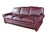 American Vintage Hancock & Moore Traditional Red Leather 3 Seater Sofa Rolled Arms For Sale - Image 3 of 13