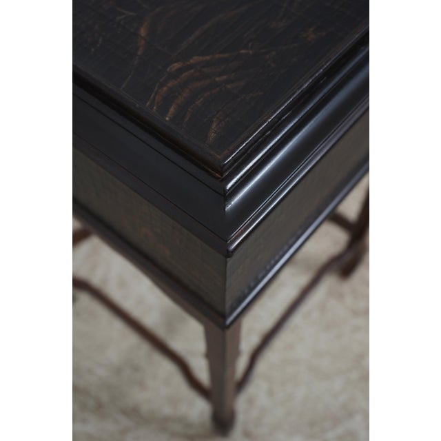 Ethan Allen Chinoiserie Decorated Flip Top Box For Sale - Image 9 of 15