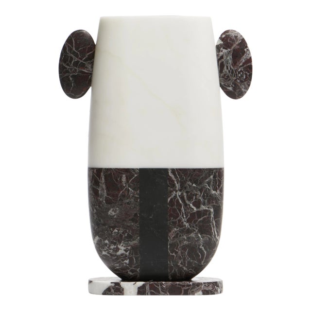 Contemporary Geometric Vase in Italian Marble by Matteo Cibic For Sale